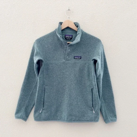 Patagonia Better Sweater Small Teal Pullover Lightweight Outdoor Hiking Camping - Picture 5 of 13